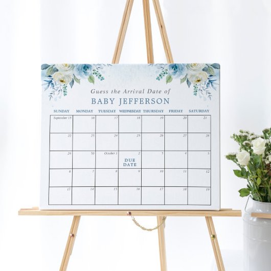 Dusty Blue Baby Showrate Terminkalender Poster