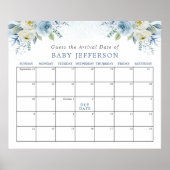 Dusty Blue Baby Showrate Terminkalender Poster (Vorne)