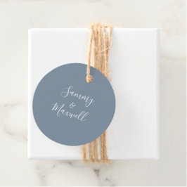 Dusty Blue Beach Wedding Favor Tags Geschenkanhänger