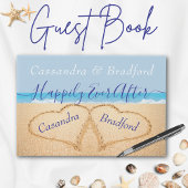 Dusty Blue Beach Wedding Gäestbook Gästebuch