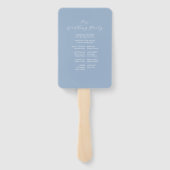 Dusty Blue Beach Wedding Program | Seahorses Fächer (Rückseite)