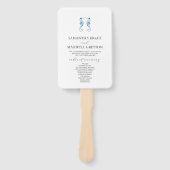 Dusty Blue Beach Wedding Program | Seahorses Fächer (Vorderseite)