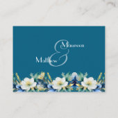 Dusty Blue Begrüßungsbeutel & Basket-Platzkarte Begleitkarte (Rückseite)