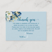 Dusty Blue Begrüßungsbeutel & Basket-Platzkarte Begleitkarte (Vorderseite)