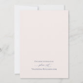 Dusty-blue beige blumenelegant Save the Date (Rückseite)