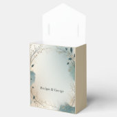 Dusty Blue Beige Boho Chic foliage wreath Wedding Geschenkschachtel (Geöffnet)