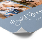 Dusty Blue Best Opa je vier Fotos Poster (Ecke)