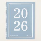 Dusty Blue Big Year Large Planner Planer (Vorderseite)