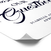 Dusty Blue Bitte unterschreiben Sie unser Gästebuc Poster (Ecke)