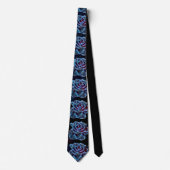 Dusty Blue Black Rose Groom Wedding Krawatte (Vorderseite)