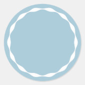 Dusty Blue Blank Circle Custom Spice Sticker (Vorderseite)