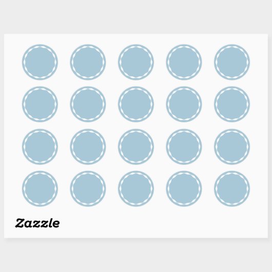 Dusty Blue Blank Circle Custom Spice Sticker (Blatt)