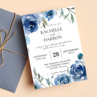 Dusty Blue & Blue Floral Wedding
