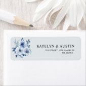 Dusty Blue Blues-Adressetikett (Insitu)