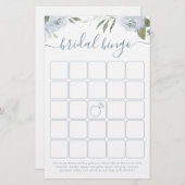 Dusty Blue Blues Brautparty Bingo (Vorne/Hinten)