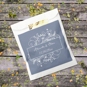 Dusty Blue Blüh Gastgeschenk Hochzeit Bag Geschenktütchen