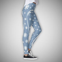 Dusty Blue Blume Power Legging Leggings