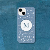 Dusty Blue Blume Power Monogram Phone Case