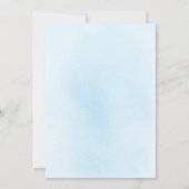 Dusty Blue Blumen Elegante Moderne romantische Hoc Einladung (Rückseite)