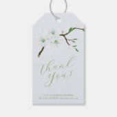 Dusty Blue Blumeny Brautparty danke Ihnen Geschenkanhänger (Vorderseite)