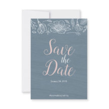 Dusty Blue & Blush Blume Hochzeit speichern das Da