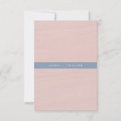 Dusty Blue & Blush Blume Hochzeit speichern das Da Save The Date (Rückseite)