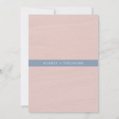 Dusty Blue & Blush Blume Hochzeitskarte Einladung (Rückseite)