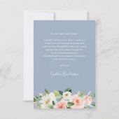 Dusty Blue Blush Pink Abschluss Foto Dankeskarte (Rückseite)