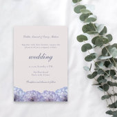 Dusty Blue Blush Pink Blues Hochzeit Einladung