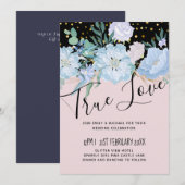 Dusty Blue Blush Pink Blues Hochzeitsbudget (Vorne/Hinten)