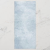 Dusty Blue Blush Pink Botanische Hochzeit mit flor Menükarte (Rückseite)