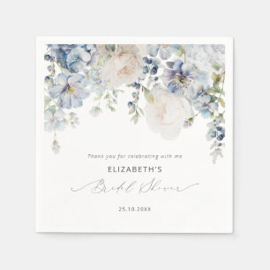 Dusty Blue & Blush Pink Brautparty Serviette