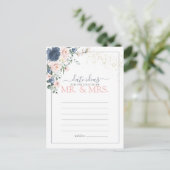 Dusty Blue Blush Pink Date Ideas Postkarte (Stehend Vorderseite)