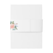 Dusty Blue & Blush Pink Floral 2 Einladungsbanderole (Rückseitenbeispiel)