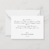 Dusty Blue & Blush Pink Floral 2 Vielen Dank Hinwe Mitteilungskarte (Rückseite)