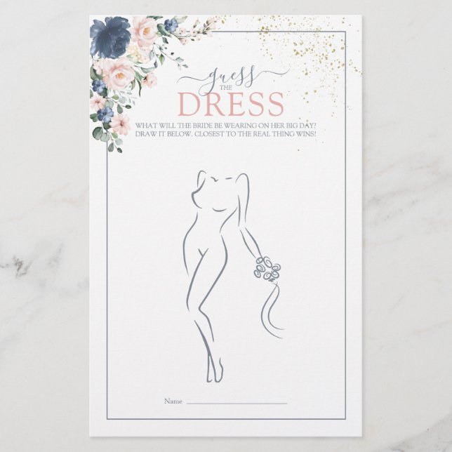 Dusty Blue Blush Pink Gold Ratschläge für das Dres (Vorderseite)