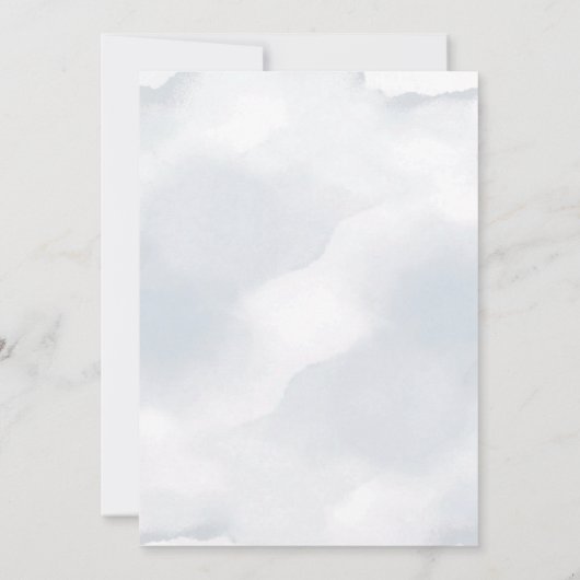 Dusty Blue & Blush Probe Abendessen am blumigen Uf Einladung (Rückseite)