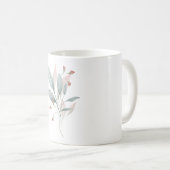 Dusty Blue & Blush Watercolor Accent Classic Mug  Kaffeetasse (VorderseiteRechts)