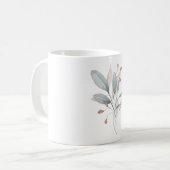 Dusty Blue & Blush Watercolor Accent Classic Mug  Kaffeetasse (Vorderseite Links)