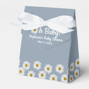Dusty Blue Bohemisch Daisies Oh Baby Shower Geschenkschachtel