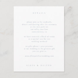 Dusty Blue Boho 1 Wedding Modern Begleitkarte