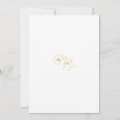 Dusty Blue | Boho Arch Gold Floral Wedding Save The Date (Rückseite)