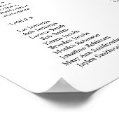 Dusty Blue Boho Blumensitzkarte -12 Poster (Ecke)