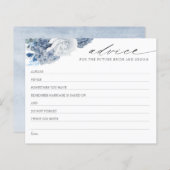 Dusty Blue Boho Brautparty Advice Card (Vorne/Hinten)