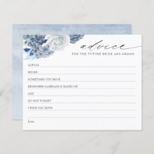 Dusty Blue Boho Brautparty Advice Card