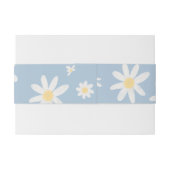 Dusty Blue Boho Daisy Blume Einladung Bly Band (Rückseitenbeispiel)