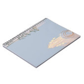 Dusty Blue BOHO Dream Catcher Custom Stationery Notizblock (Linke Seite)