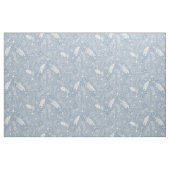 Dusty Blue Boho Federn Blume Paismuster Stoff (Fat Quarter (45,7 x 55,9 cm))