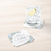 Dusty Blue Boho Floral Nimm meine Trinkehe nicht. Untersetzer (Vor Ort)