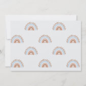 Dusty Blue Boho Rainbow Birthday Einladung (Rückseite)